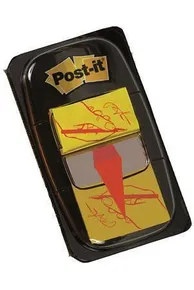 Lesezeichen mit Magazin, 50 Blatt, 25x43 mm, gelb mit Grafik, 3M POSTIT